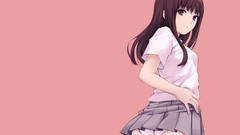 Brunettes panties school uniforms