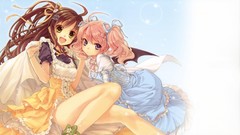 Brunettes pink hair Anime