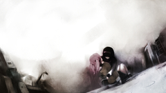 Brunettes pink hair mahou