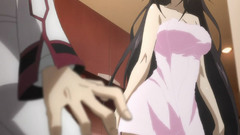 Brunettes pink long hair