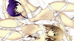 Brunettes purple hair nude