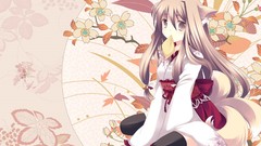 Brunettes sakura kimono animal