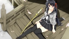 Brunettes school uniforms glasses