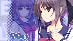 Brunettes school uniforms Simple Background Lovely Cation