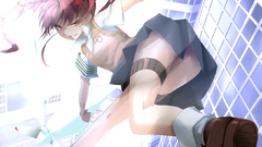 Brunettes school uniforms skirts