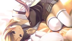 Brunettes school uniforms thigh