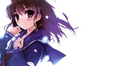 Brunettes seifuku blush purple