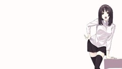 Brunettes skirts pixiv anime