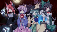 Brunettes skulls touhou dress