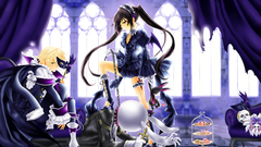 Brunettes skulls wings twintails