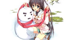 Brunettes snow white long