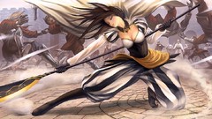 Brunettes soldiers Army gloves