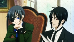 Brunettes suit eyepatch kuroshitsuji