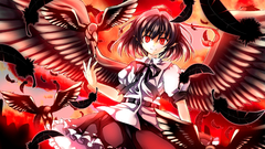 Brunettes sunset touhou wings