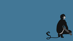 Brunettes tails blue minimalistic