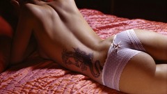 Brunettes tattoos boobs woman