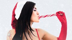 Brunettes tattoos boobs woman