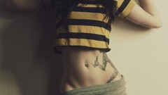 Brunettes tattoos woman skirts