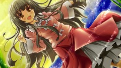 Brunettes touhou dress moon