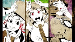 Brunettes touhou leaves long