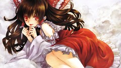 Brunettes touhou long hair