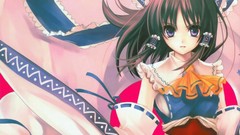 Brunettes touhou Ribbons miko