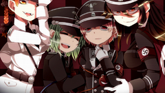 Brunettes touhou uniforms redheads