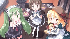 Brunettes touhou vocaloid maids