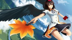 Brunettes touhou wings crow