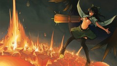 Brunettes touhou wings explosions