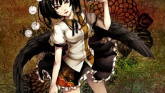 Brunettes touhou wings Flowers
