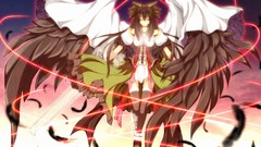 Brunettes touhou wings long