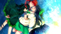 Brunettes touhou wings long