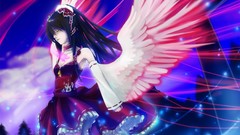 Brunettes touhou wings miko