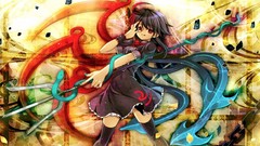 Brunettes touhou wings multicolor