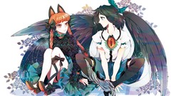 Brunettes touhou wings panties