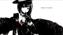 Brunettes touhou wings red