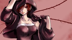 Brunettes vocaloid red eyes