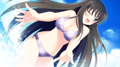 Brunettes water bikini game