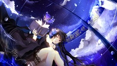 Brunettes water blue purple