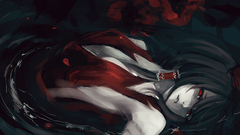 Brunettes water nature touhou