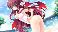 Brunettes water touhou ecchi