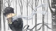 Brunettes winter snow Trees