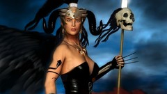 Brunettes woman 3D view