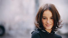 Brunettes woman Alizée singers