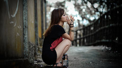 Brunettes woman asians Mikako