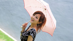 Brunettes woman asians Umbrellas