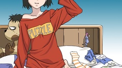 Brunettes woman beds Welcome