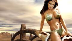 Brunettes woman bikini Actress