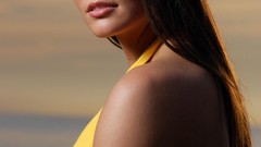 Brunettes woman bikini Actress